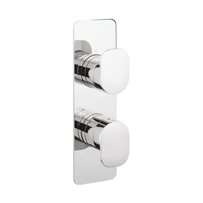 Product Cut out image of the Crosswater Zero 2 Portrait 1 Outlet 2 Handle Thermostatic Shower Valve